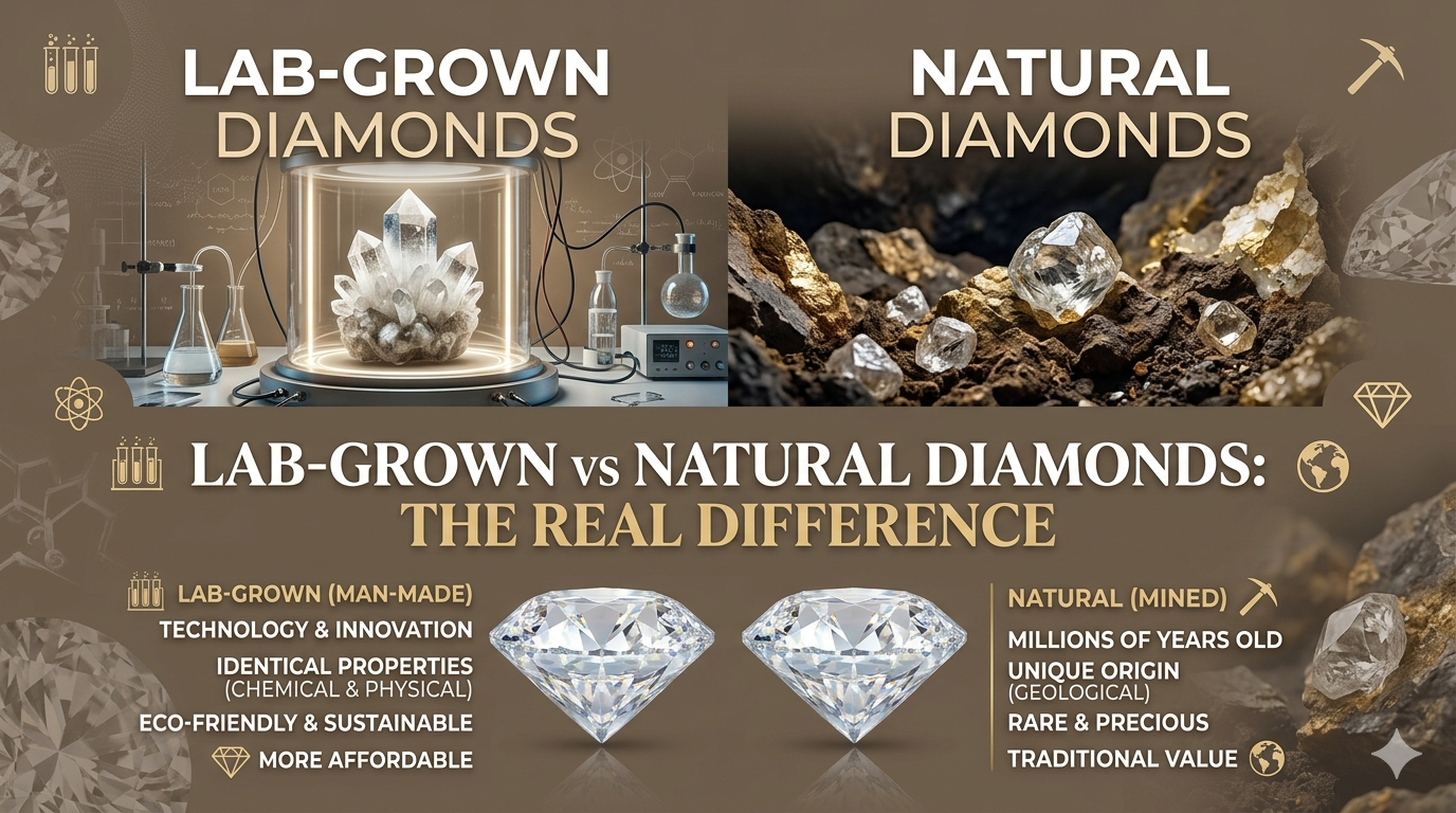 Lab-Grown vs Natural Diamonds - The Real Difference