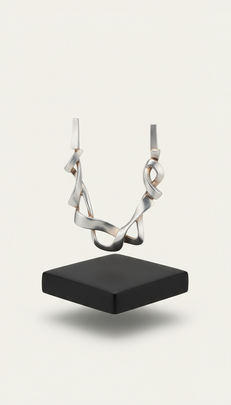 Sterling Silver Sculptural Necklace