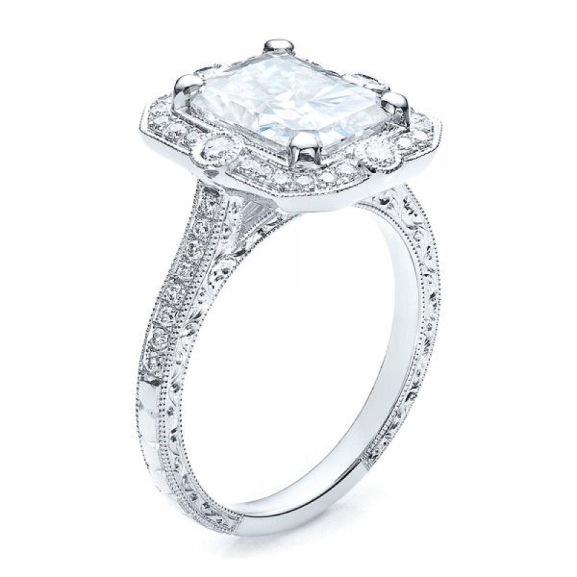 3 CT radiant ut IGI Certified lab Grown Diamond Ring
