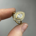 Full hand shot demonstrating the finger coverage and sparkle of the 3 CT marquise lab diamond ring