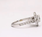Close-up side view highlighting the brilliant pavé diamond band in white gold