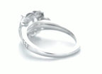 Under-angle view highlighting the smooth solid band and comfortable setting gallery of 2ct round diamond ring