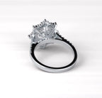Under-gallery and bottom profile view of the 2 CT oval lab grown diamond engagement ring.