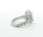 Bottom-side profile view highlighting the under-gallery and prong structure of 4 CT diamond ring