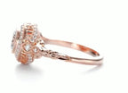 3 CT Round Cut Lab Diamond Milgrain Halo Ring | Rose Gold