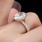 split-shank-oval-lab-diamond-engagement-ring-macro-view