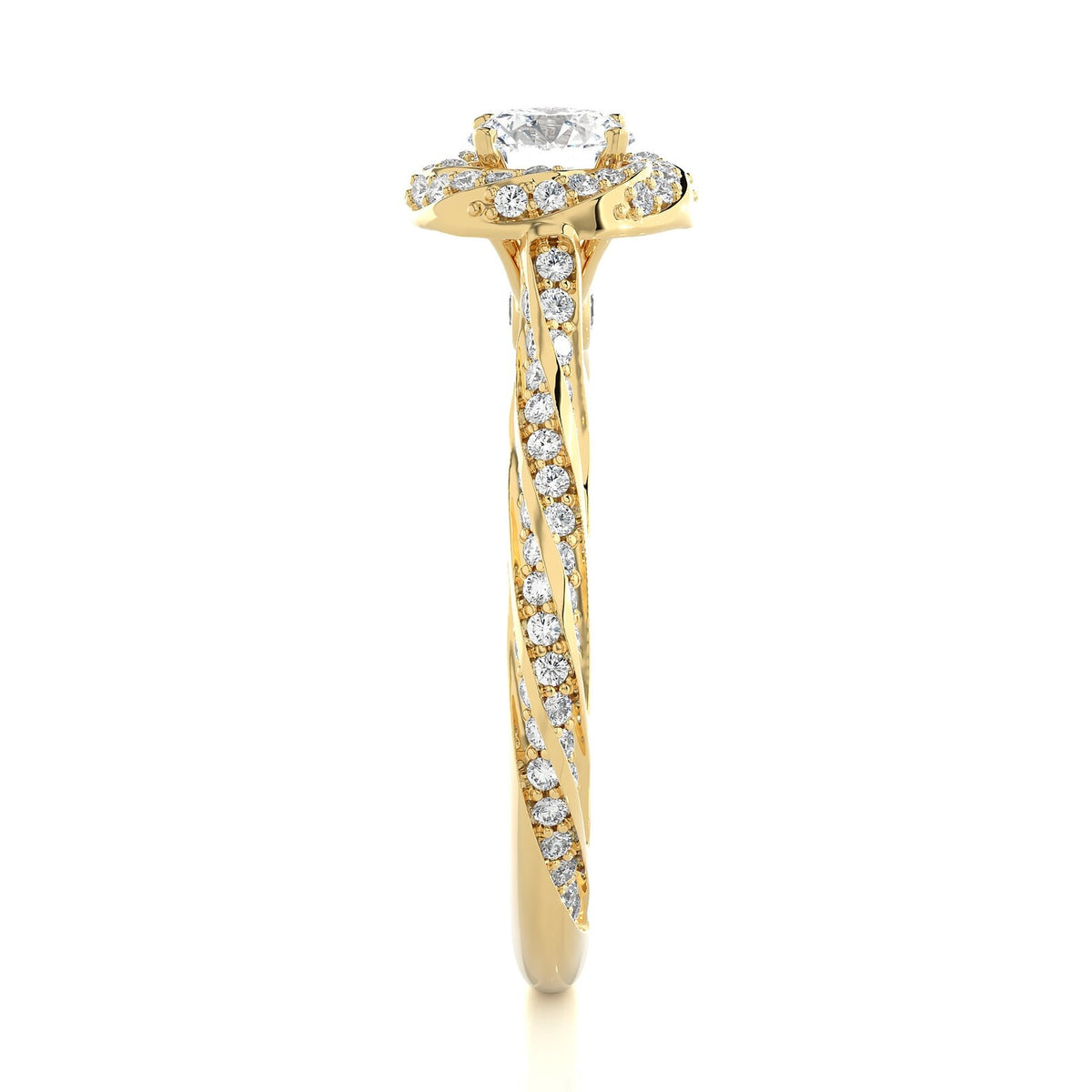 yellow-gold-round-cut-lab-grown-diamond-swirl-ring-profile-angle