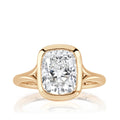 4-carat-cushion-cut-lab-grown-diamond-bezel-set-engagement-ring-front-view