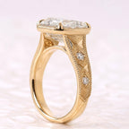 3 CT Asscher lab grown diamond engagement ring