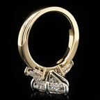 Yellow Gold Pear Cut lab Grown Diamond Ring
