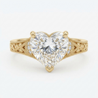 yellow-gold-vintage-filigree-heart-cut-diamond-ring-front-view