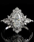 3 CT Marquise Lab Grown Diamond Vintage Filigree Engagement Ring