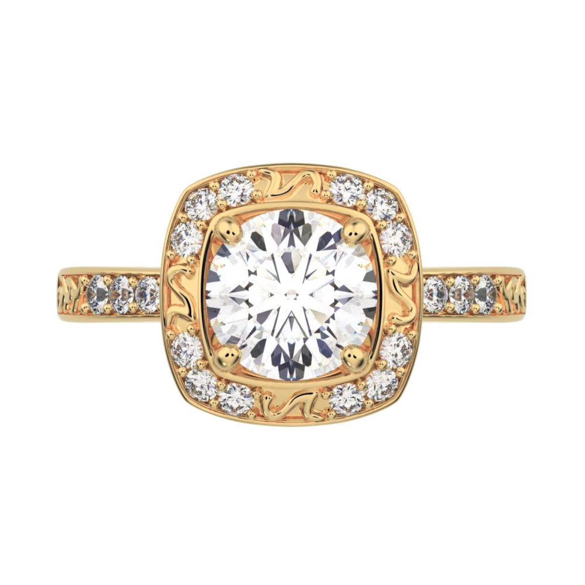 3-ct-round-cut-lab-grown-diamond-ring-vintage-cushion-halo-top-view