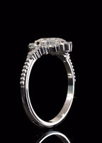 Unique Floral Marquise Lab Grown Diamond Ring)