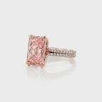 four-carat-pink-radiant-lab-diamond-ring-diagonal-angle-view