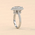 profile-angle-of-four-carat-marquise-lab-diamond-ring-with-pave-band