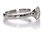 Side profile view of the elevated half-bezel head holding a 2 CT round lab grown diamond.