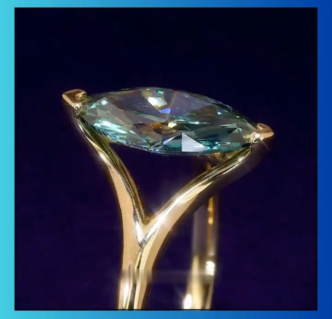 close-up-macro-shot-of-marquise-green-moissanite-facet-detail