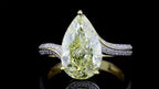 Canary Yellow 3 CT Pear Lab Diamond Engagement Ring