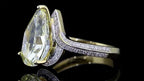 Canary Yellow 3 CT Pear Lab Diamond Engagement Ring