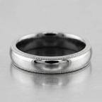 Men's Classic Milgrain Edge Comfort Fit Wedding Band