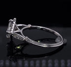 vintage-inspired shoulder collar Band White Gold Ring