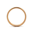 Inside circular profile of men's gold ring showing smooth comfort fit design