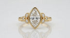 Bezel Set 3 CT Marquise Lab Grown Diamond Ring