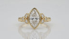 Bezel Set 3 CT Marquise Lab Diamond Engagement Ring Video
