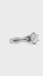 Eternal Twist 2 Carat Round Lab Diamond Engagement Ring Video