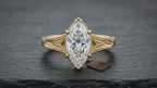 3 Carat Marquise Cut Lab Diamond Vintage Filigree Engagement Ring