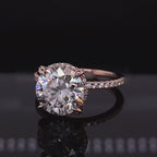 4 Carat Round Cut Lab Grown Diamond Engagement Ring Video
